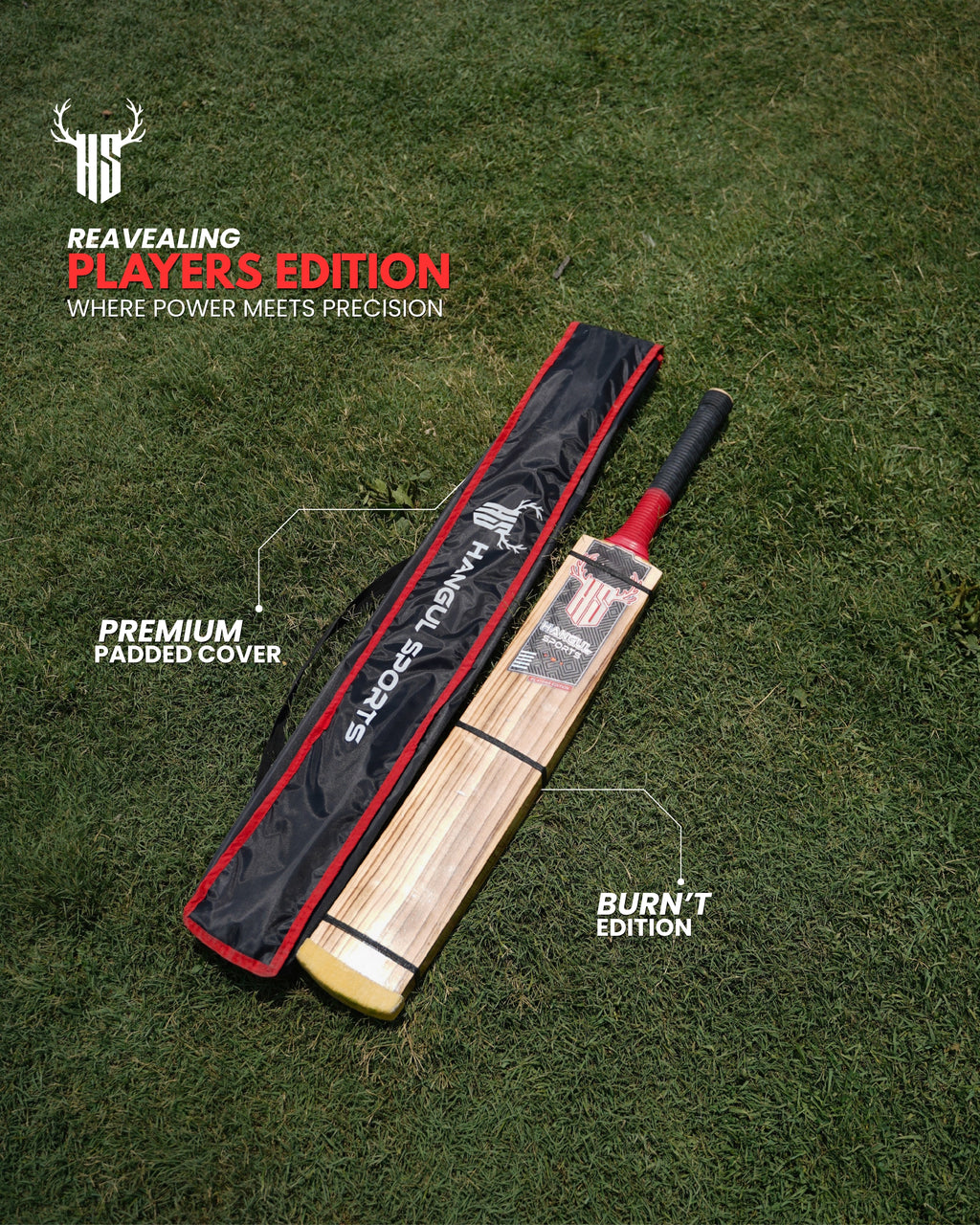 Players Edition Hard Tennis Bat - Burnt